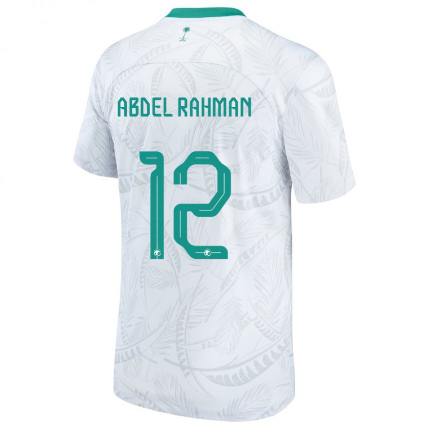 Hombre Camiseta Arabia Saudita Mona Abdel Rahman #12 Blanco 1ª Equipación 22-24 La Camisa Chile