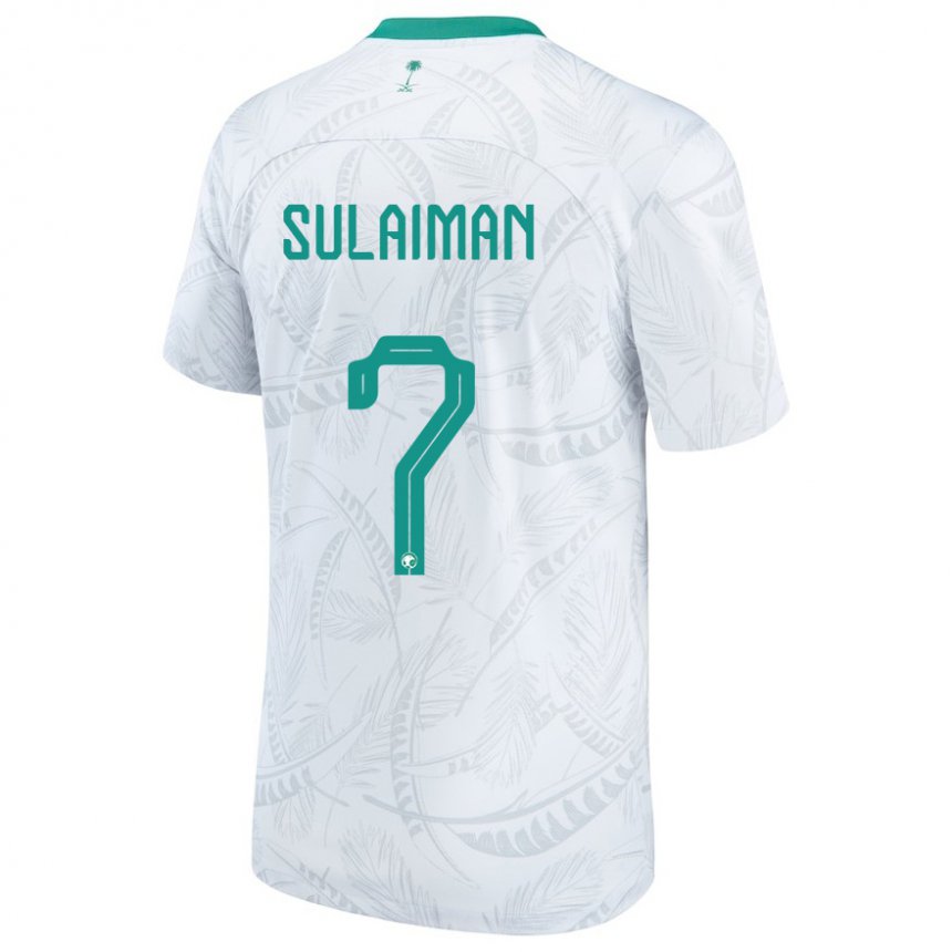 Hombre Camiseta Arabia Saudita Mohammed Sulaiman #7 Blanco 1ª Equipación 22-24 La Camisa Chile