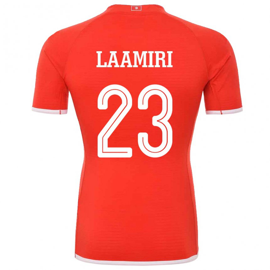 Hombre Camiseta Túnez Soumaya Laamiri #23 Rojo 1ª Equipación 22-24 La Camisa Chile