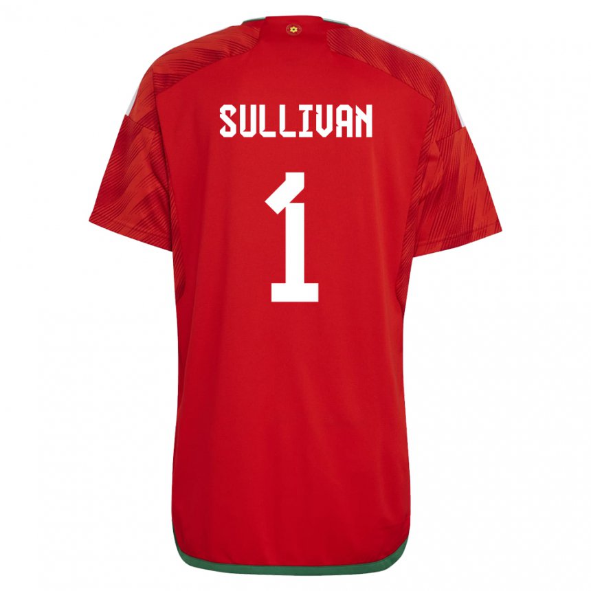 Hombre Camiseta Gales Laura O Sullivan #1 Rojo 1ª Equipación 22-24 La Camisa Chile