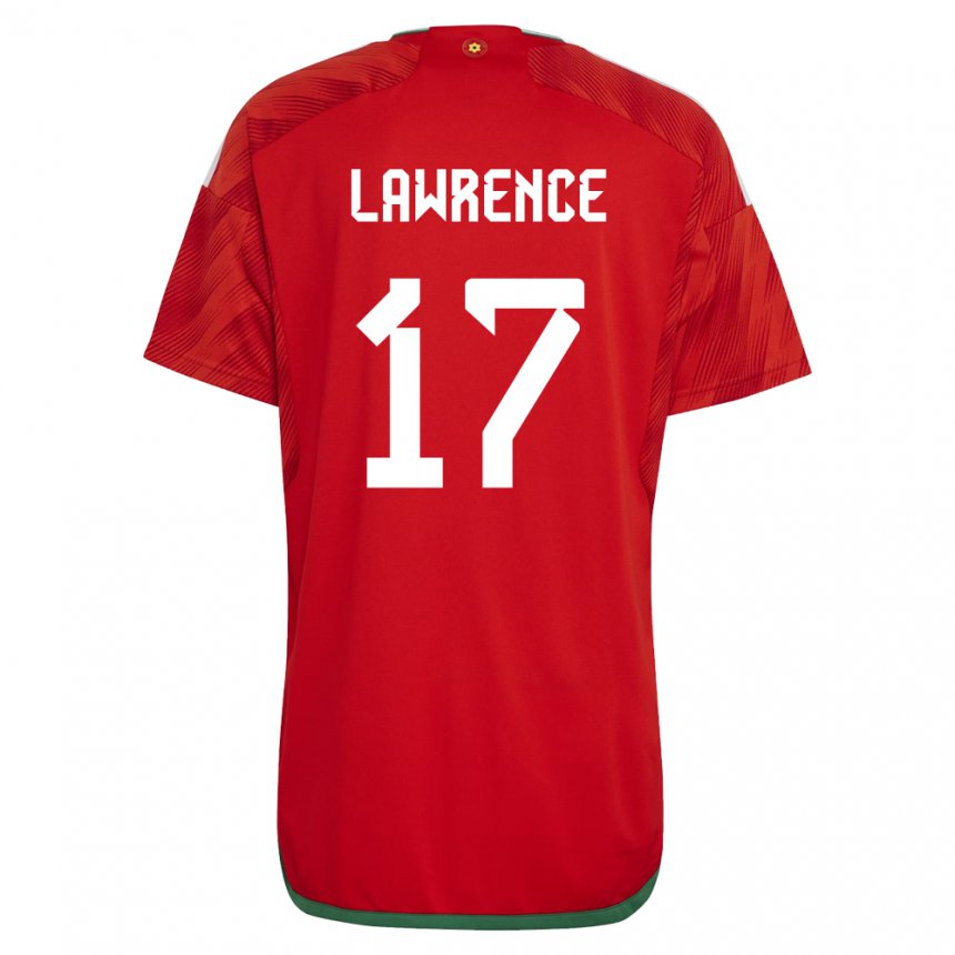 Hombre Camiseta Gales Nadia Lawrence #17 Rojo 1ª Equipación 22-24 La Camisa Chile