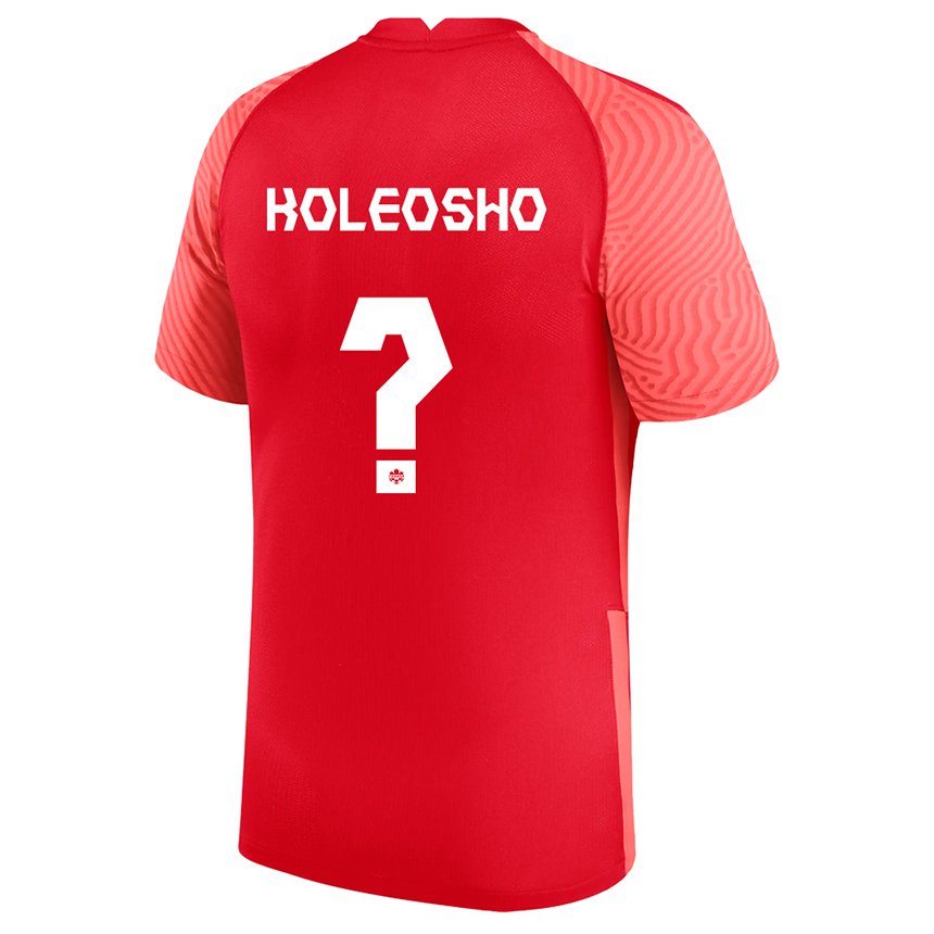 Hombre Camiseta Canadá Luca Koleosho #0 Rojo 1ª Equipación 22-24 La Camisa Chile