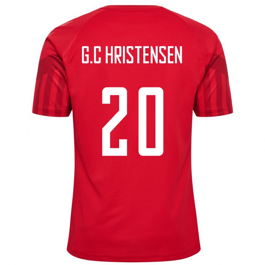 Hombre Camiseta Dinamarca Gustav Christensen #20 Rojo 1ª Equipación 22-24 La Camisa Chile