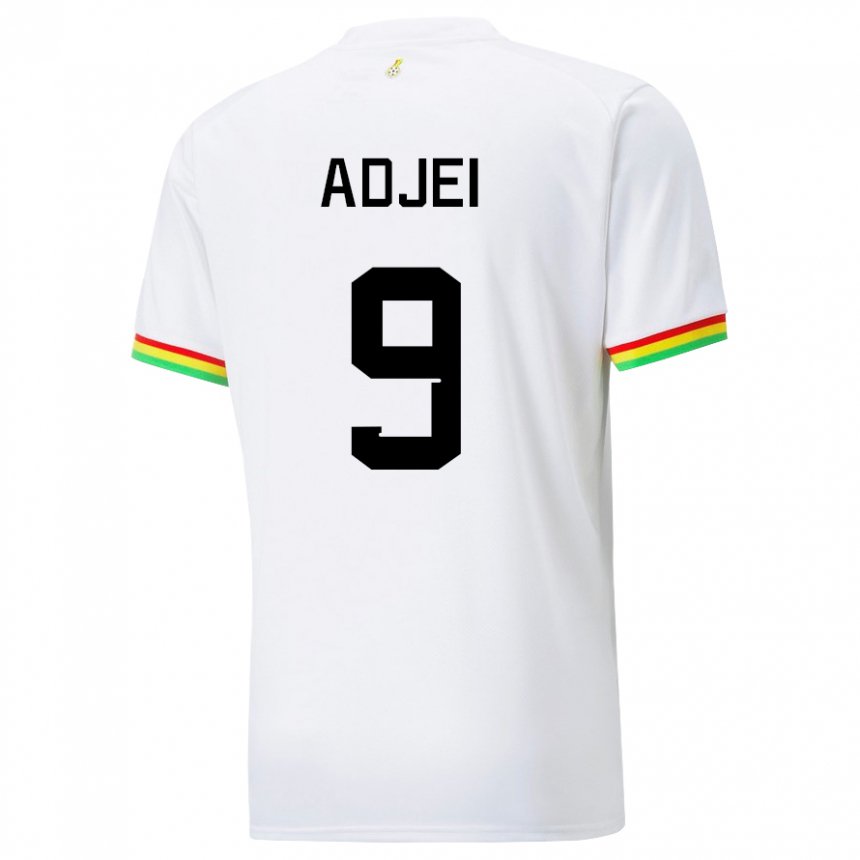 Hombre Camiseta Ghana Vivian Adjei #9 Blanco 1ª Equipación 22-24 La Camisa Chile