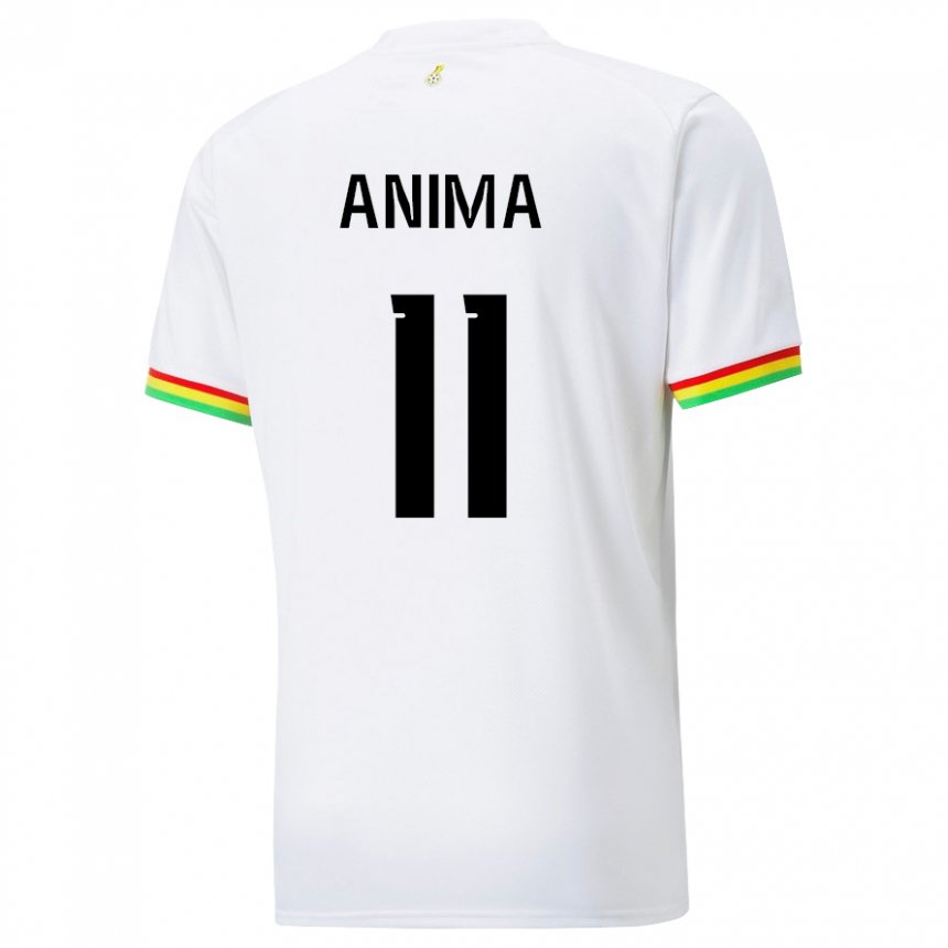Hombre Camiseta Ghana Naomi Anima #11 Blanco 1ª Equipación 22-24 La Camisa Chile