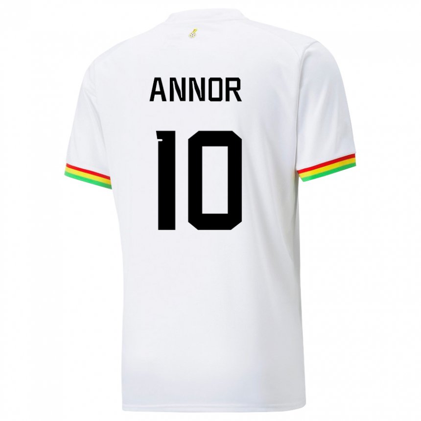 Hombre Camiseta Ghana Emmanuel Annor #10 Blanco 1ª Equipación 22-24 La Camisa Chile