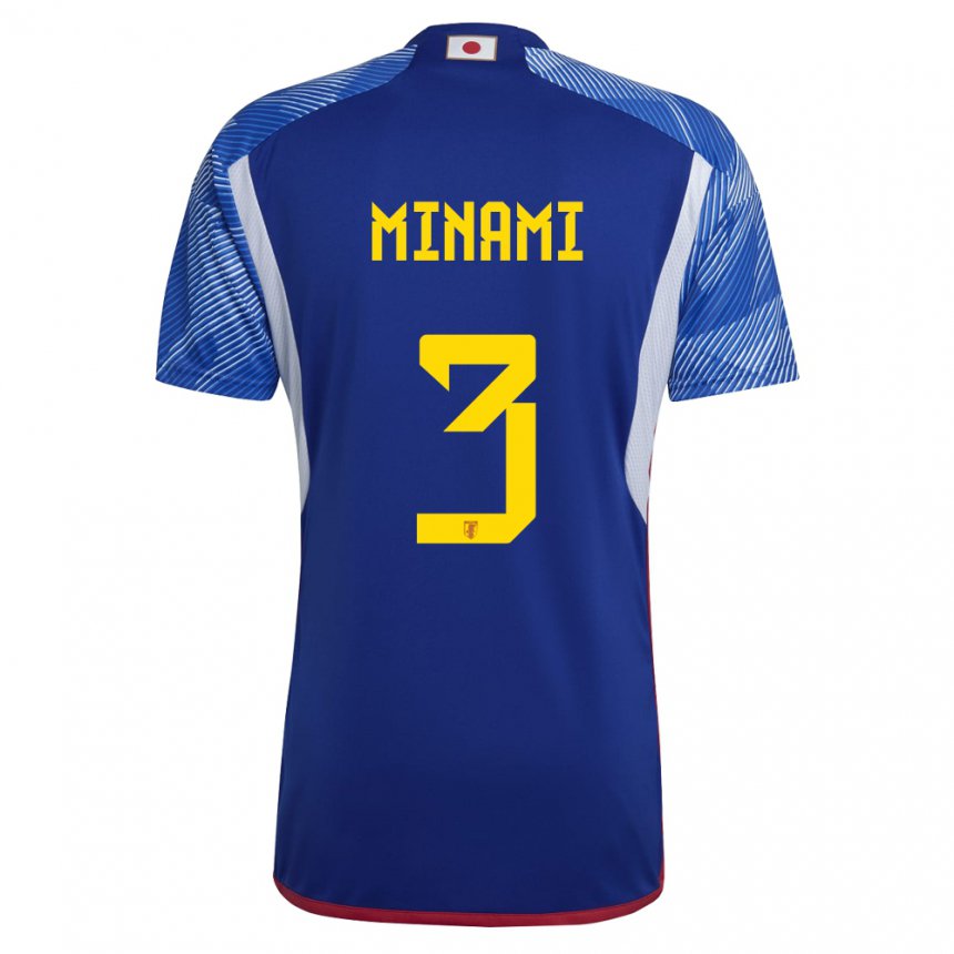 Hombre Camiseta Japón Moeka Minami #3 Azul Real 1ª Equipación 22-24 La Camisa Chile