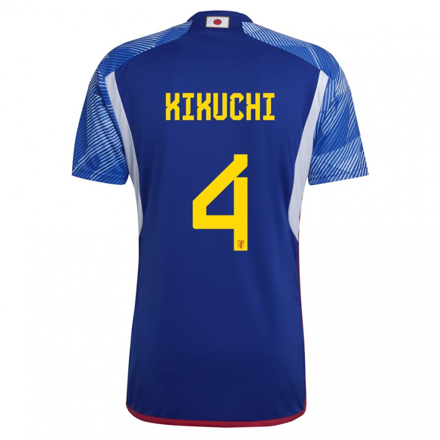 Hombre Camiseta Japón Shuta Kikuchi #4 Azul Real 1ª Equipación 22-24 La Camisa Chile