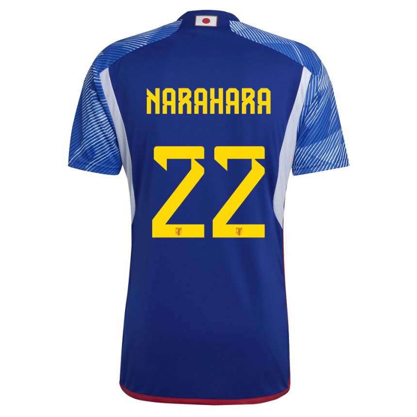 Hombre Camiseta Japón Yoshiki Narahara #22 Azul Real 1ª Equipación 22-24 La Camisa Chile