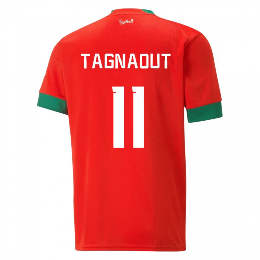 Hombre Camiseta Marruecos Fatima Tagnaout #11 Rojo 1ª Equipación 22-24 La Camisa Chile