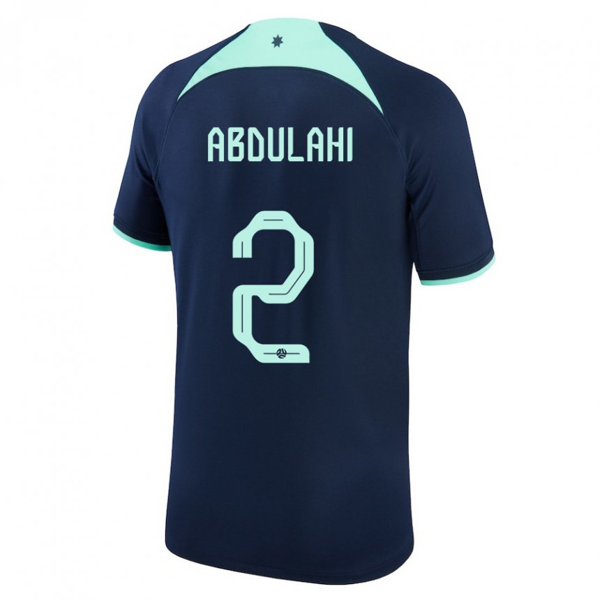 Hombre Camiseta Australia Idrus Abdulahi #2 Azul Oscuro 2ª Equipación 22-24 La Camisa Chile