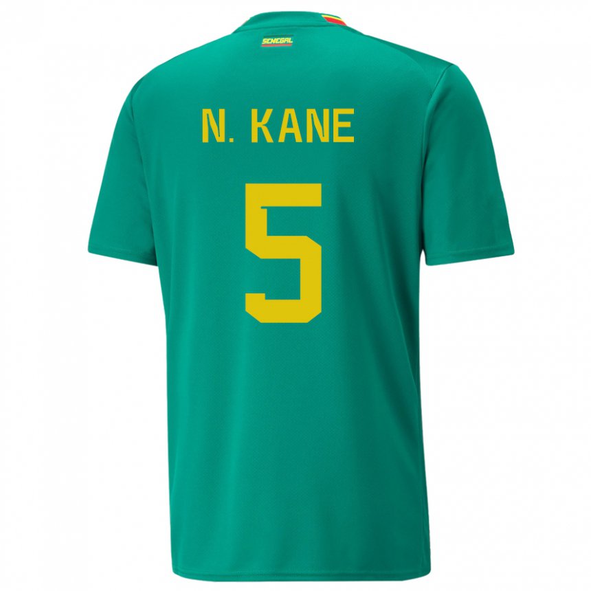 Hombre Camiseta Senegal Ndeye Ndiaye Kane #5 Verde 2ª Equipación 22-24 La Camisa Chile