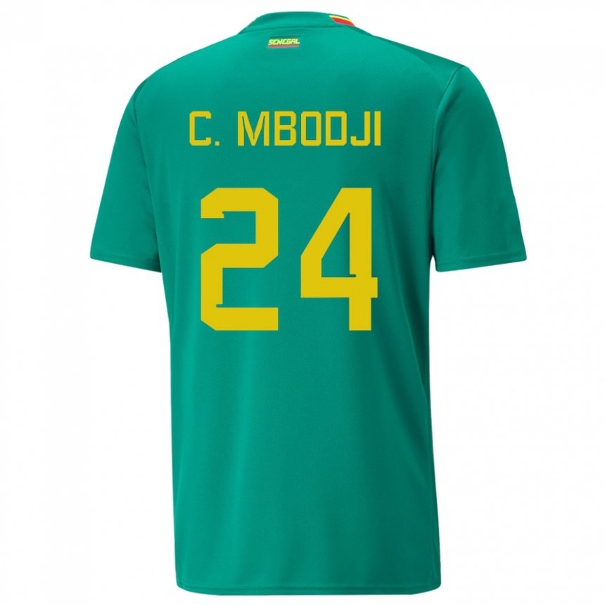 Hombre Camiseta Senegal Coumba Sylla Mbodji #24 Verde 2ª Equipación 22-24 La Camisa Chile