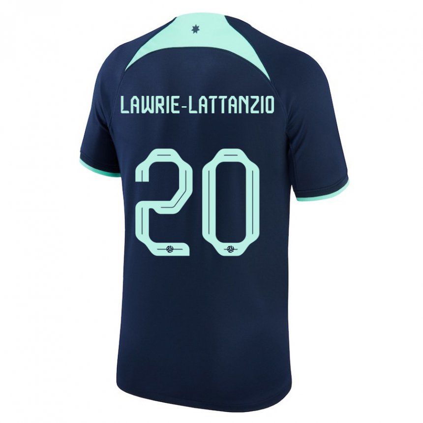 Hombre Camiseta Australia Luis Lawrie Lattanzio #20 Azul Oscuro 2ª Equipación 22-24 La Camisa Chile