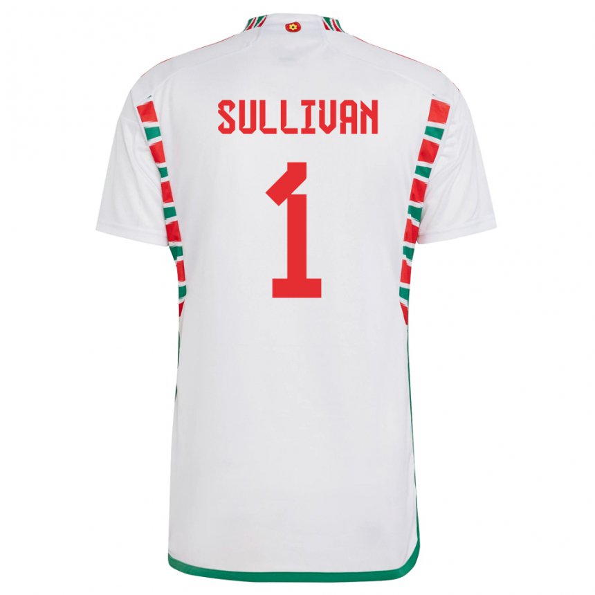 Hombre Camiseta Gales Laura O Sullivan #1 Blanco 2ª Equipación 22-24 La Camisa Chile