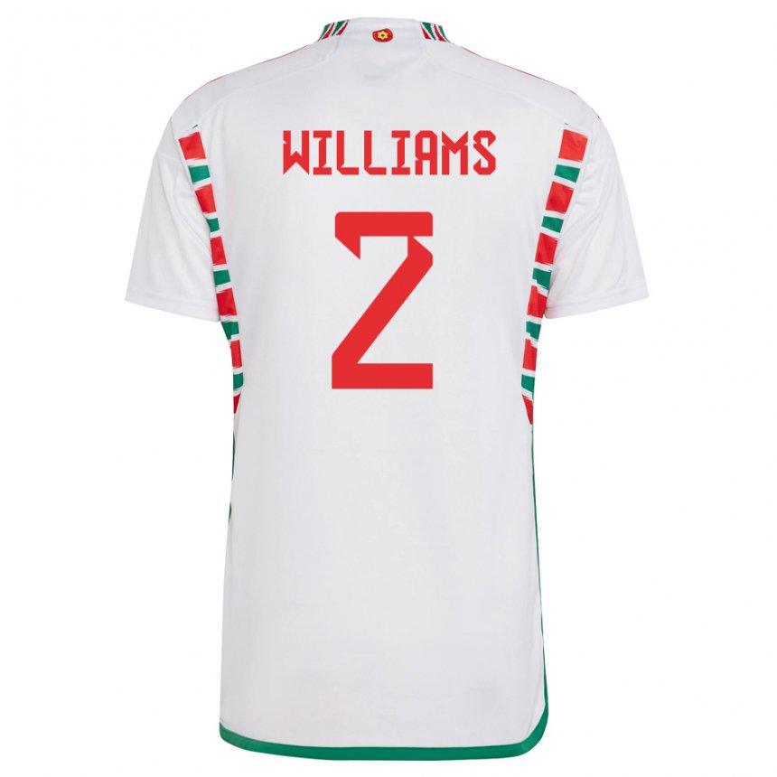 Hombre Camiseta Gales Alex Williams #2 Blanco 2ª Equipación 22-24 La Camisa Chile