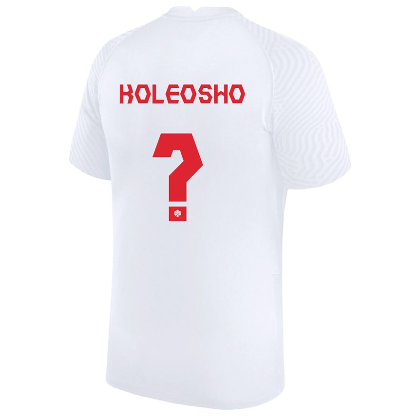 Hombre Camiseta Canadá Luca Koleosho #0 Blanco 2ª Equipación 22-24 La Camisa Chile