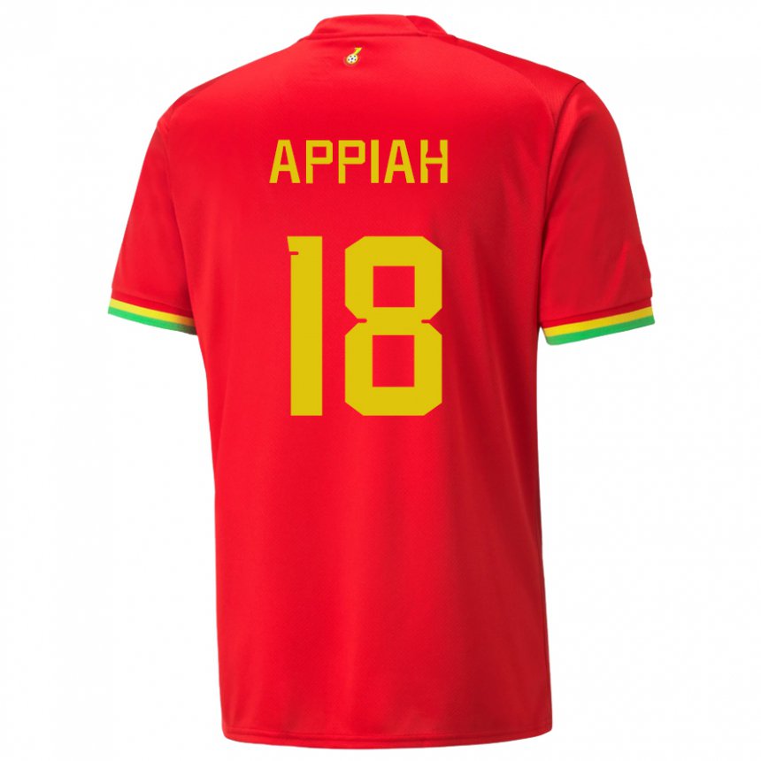 Hombre Camiseta Ghana Veronica Appiah #18 Rojo 2ª Equipación 22-24 La Camisa Chile