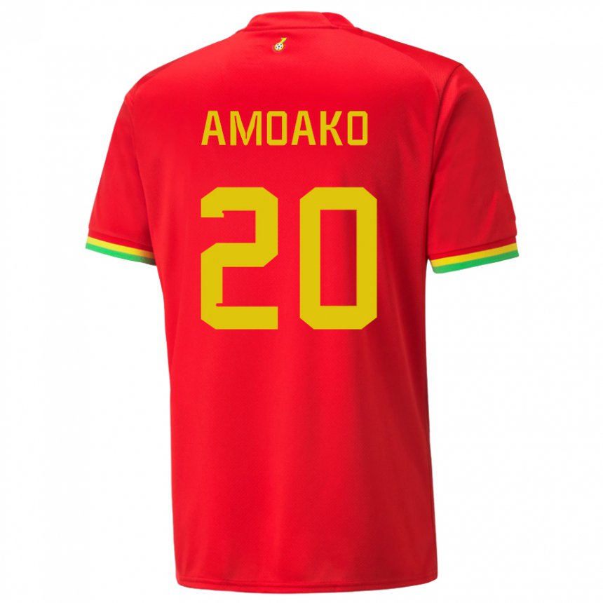 Hombre Camiseta Ghana Linda Amoako #20 Rojo 2ª Equipación 22-24 La Camisa Chile