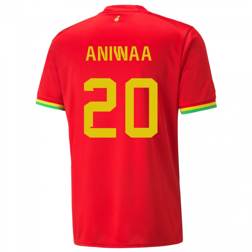 Hombre Camiseta Ghana Louisa Aniwaa #20 Rojo 2ª Equipación 22-24 La Camisa Chile