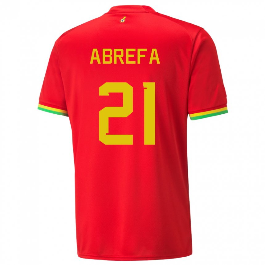 Hombre Camiseta Ghana Kelvin Abrefa #21 Rojo 2ª Equipación 22-24 La Camisa Chile