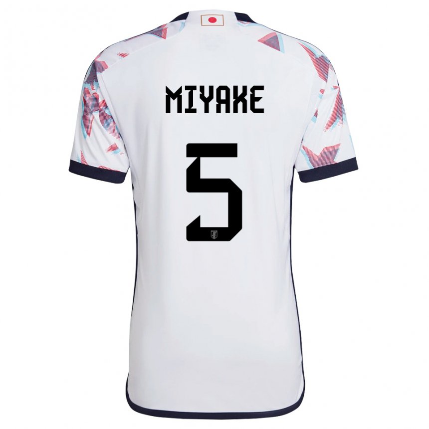 Hombre Camiseta Japón Shiori Miyake #5 Blanco 2ª Equipación 22-24 La Camisa Chile