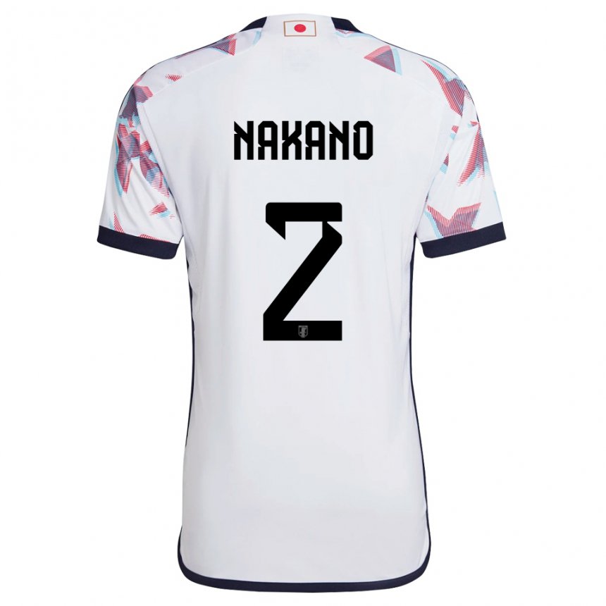 Hombre Camiseta Japón Shinya Nakano #2 Blanco 2ª Equipación 22-24 La Camisa Chile