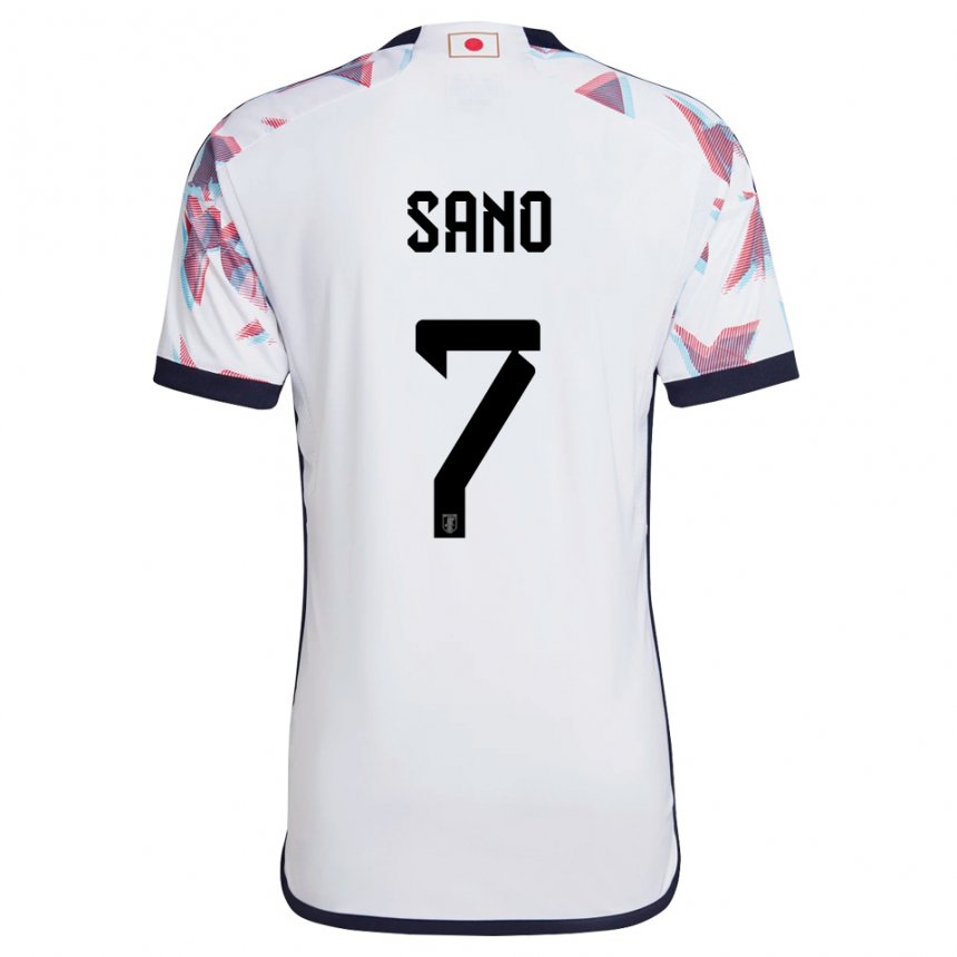 Hombre Camiseta Japón Kodai Sano #7 Blanco 2ª Equipación 22-24 La Camisa Chile