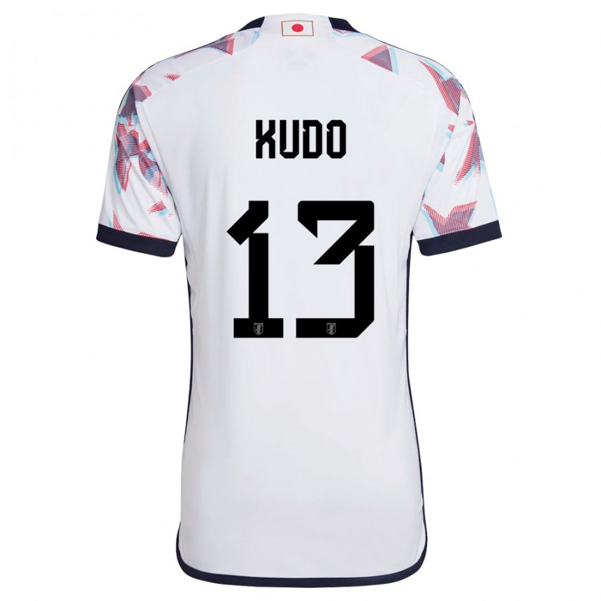 Hombre Camiseta Japón Kota Kudo #13 Blanco 2ª Equipación 22-24 La Camisa Chile