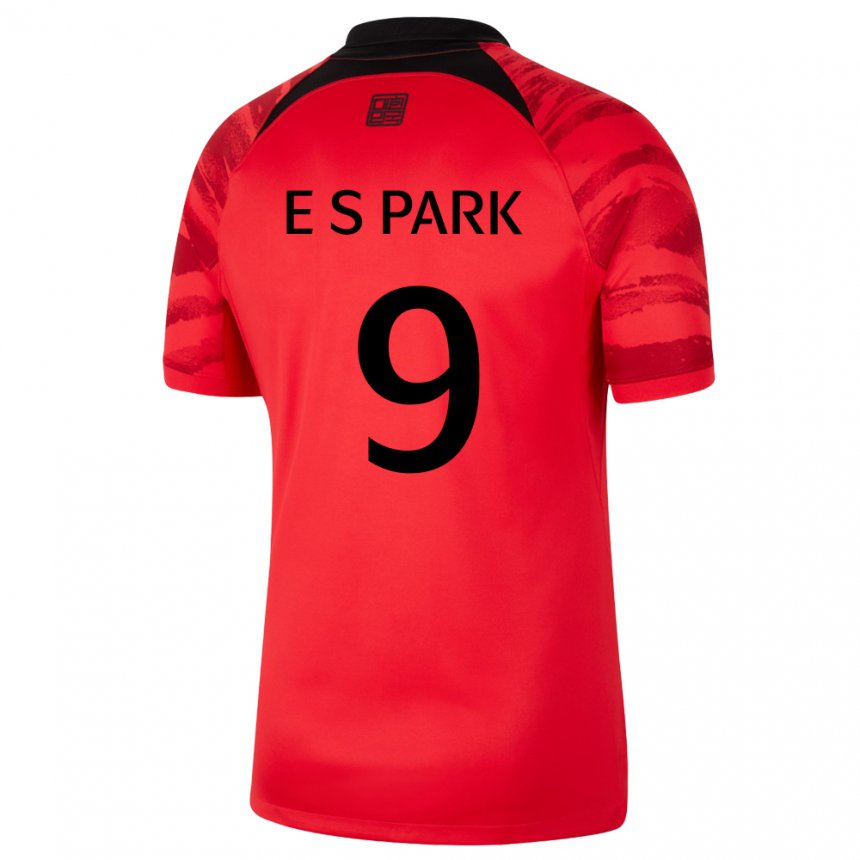 Mujer Camiseta Corea Del Sur Park Eun Sun #9 Negro Rojo 1ª Equipación 22-24 La Camisa Chile