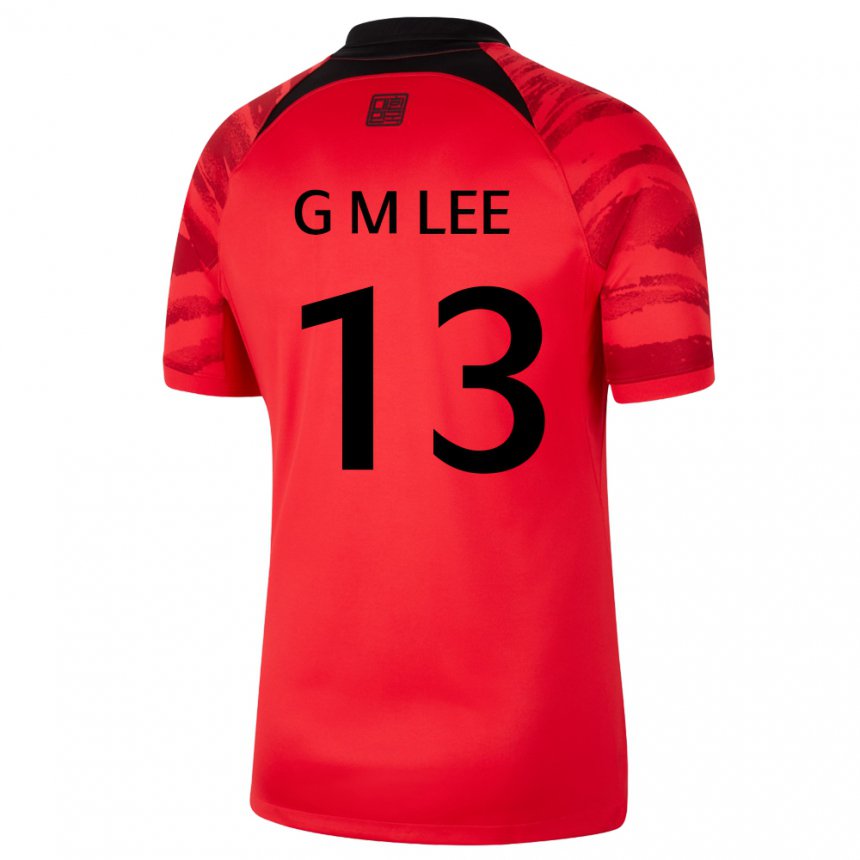 Mujer Camiseta Corea Del Sur Lee Geum Min #13 Negro Rojo 1ª Equipación 22-24 La Camisa Chile