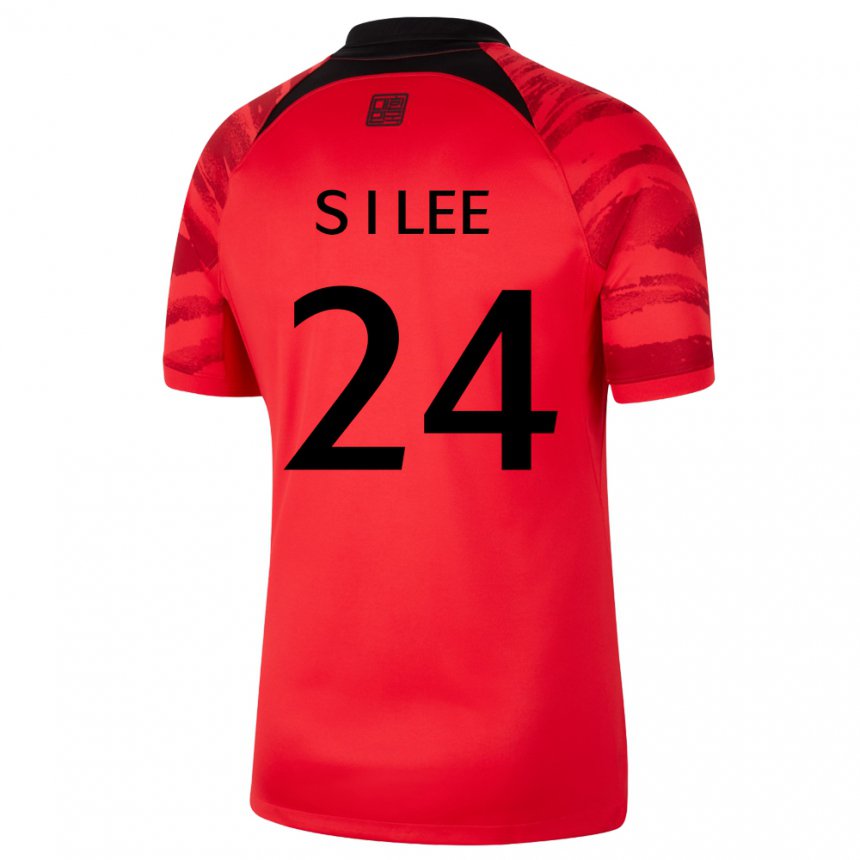 Mujer Camiseta Corea Del Sur Lee Soo In #24 Negro Rojo 1ª Equipación 22-24 La Camisa Chile