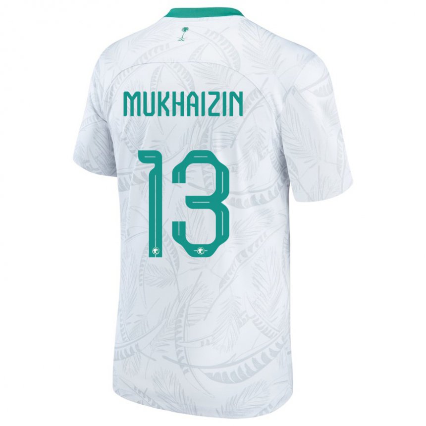 Mujer Camiseta Arabia Saudita Raghad Mukhaizin #13 Blanco 1ª Equipación 22-24 La Camisa Chile
