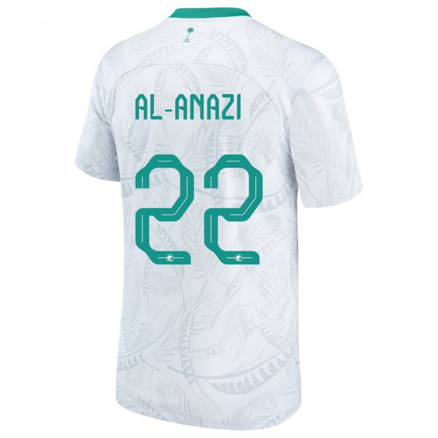 Mujer Camiseta Arabia Saudita Lama Al Anazi #22 Blanco 1ª Equipación 22-24 La Camisa Chile