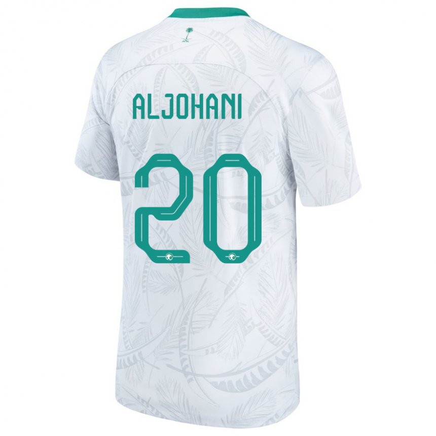Mujer Camiseta Arabia Saudita Ziyad Aljohani #20 Blanco 1ª Equipación 22-24 La Camisa Chile