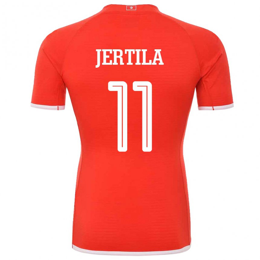 Mujer Camiseta Túnez Hedi Jertila #11 Rojo 1ª Equipación 22-24 La Camisa Chile