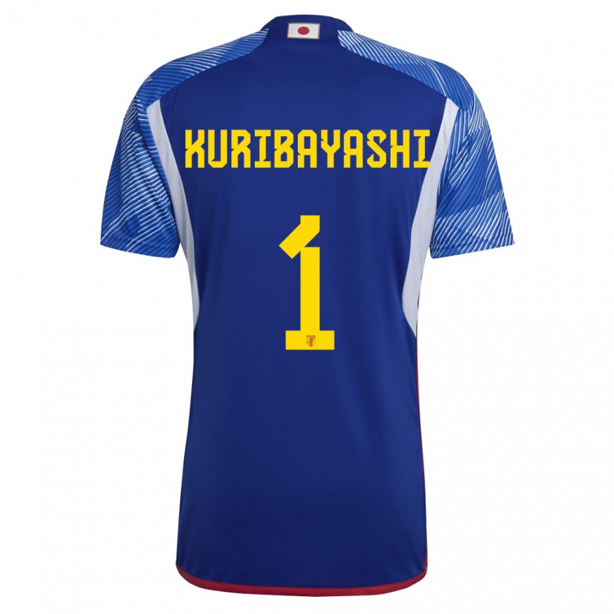 Mujer Camiseta Japón Hayato Kuribayashi #1 Azul Real 1ª Equipación 22-24 La Camisa Chile