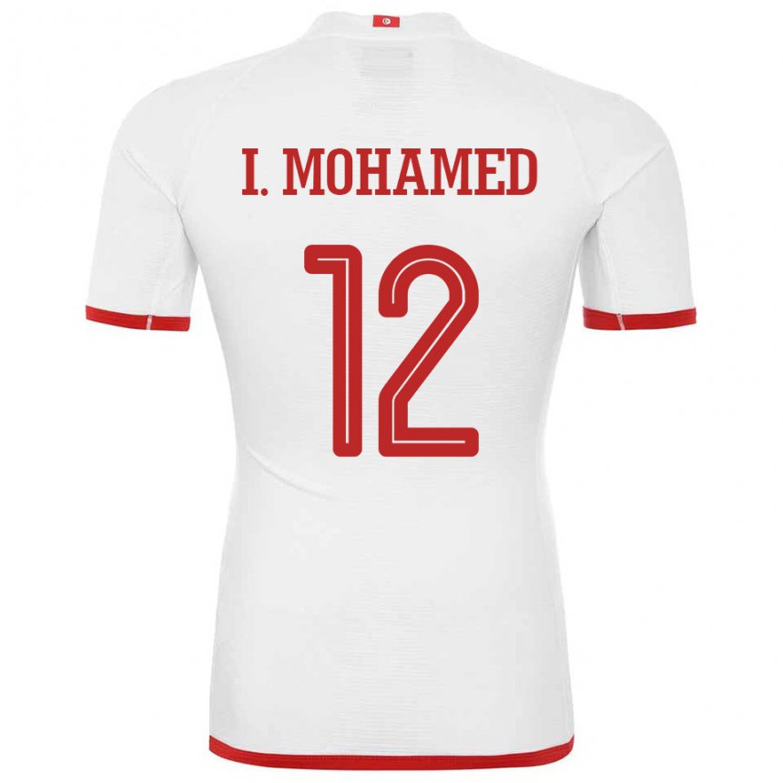 Mujer Camiseta Túnez Ibtissem Ben Mohamed #12 Blanco 2ª Equipación 22-24 La Camisa Chile