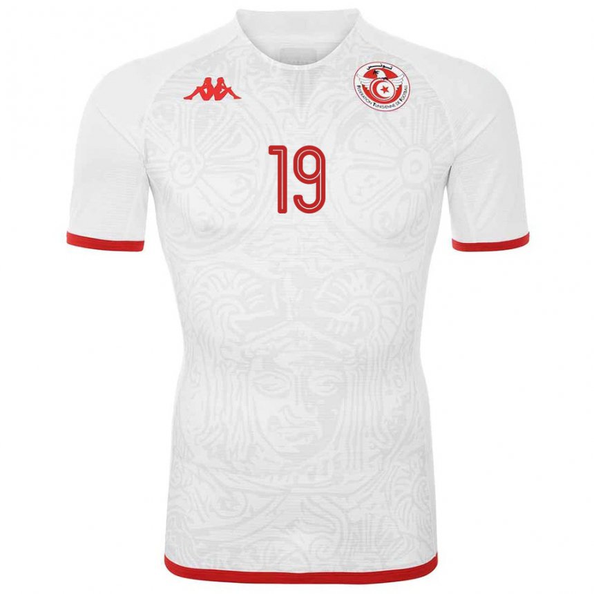 Mujer Camiseta Túnez Chirine Lamti #19 Blanco 2ª Equipación 22-24 La Camisa Chile