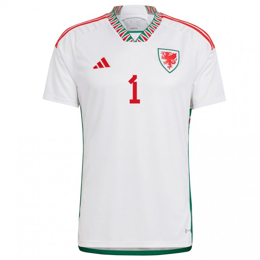 Mujer Camiseta Gales Jo Price #1 Blanco 2ª Equipación 22-24 La Camisa Chile