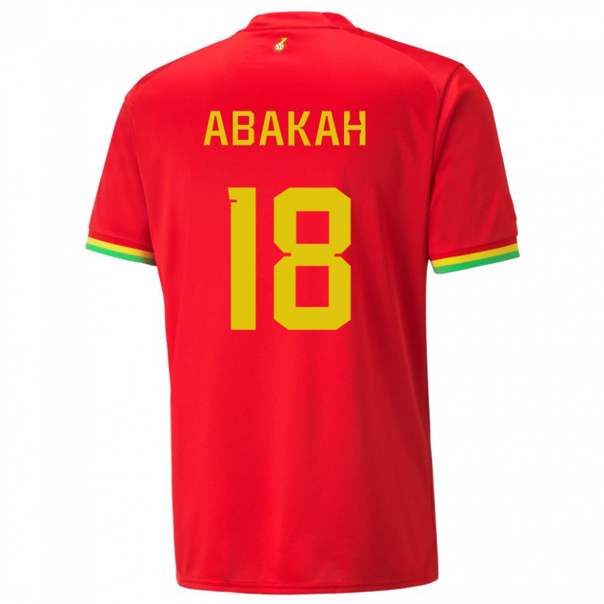 Mujer Camiseta Ghana Philomena Abakah #18 Rojo 2ª Equipación 22-24 La Camisa Chile