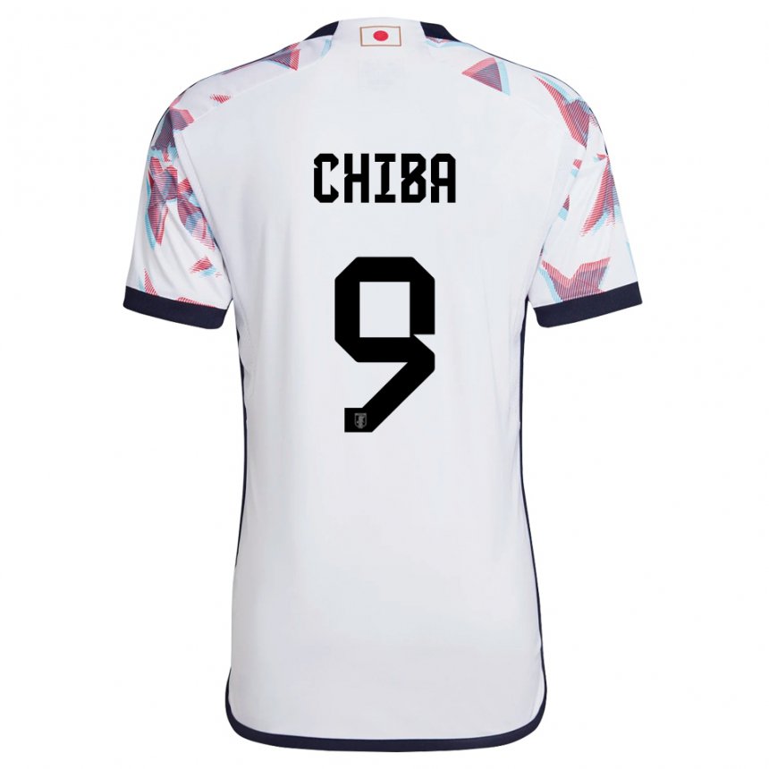 Mujer Camiseta Japón Kanta Chiba #9 Blanco 2ª Equipación 22-24 La Camisa Chile