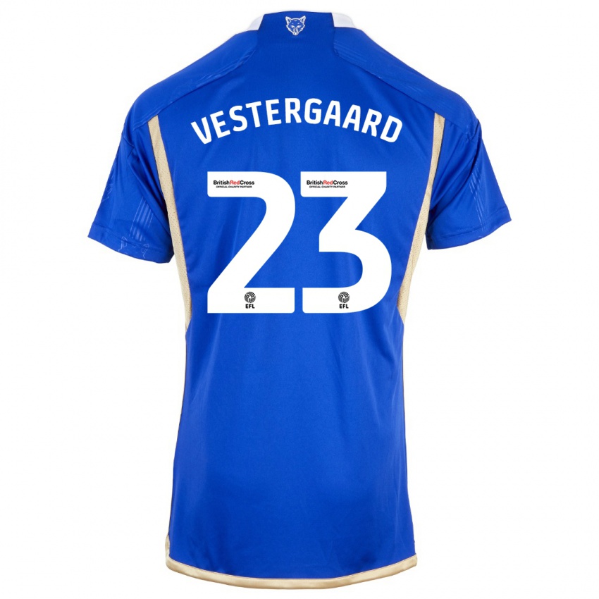 Niño Camiseta Jannik Vestergaard #23 Azul 1ª Equipación 2023/24 La Camisa Chile