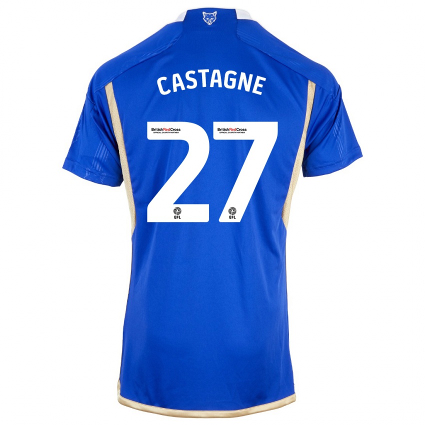 Niño Camiseta Timothy Castagne #27 Azul 1ª Equipación 2023/24 La Camisa Chile