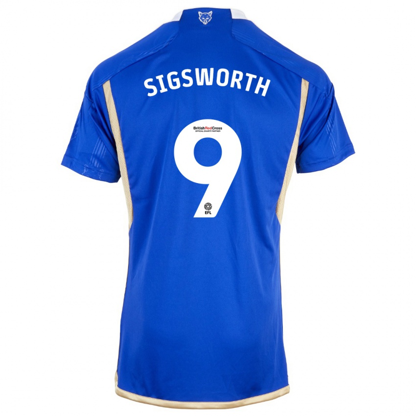 Niño Camiseta Jessica Sigsworth #9 Azul 1ª Equipación 2023/24 La Camisa Chile