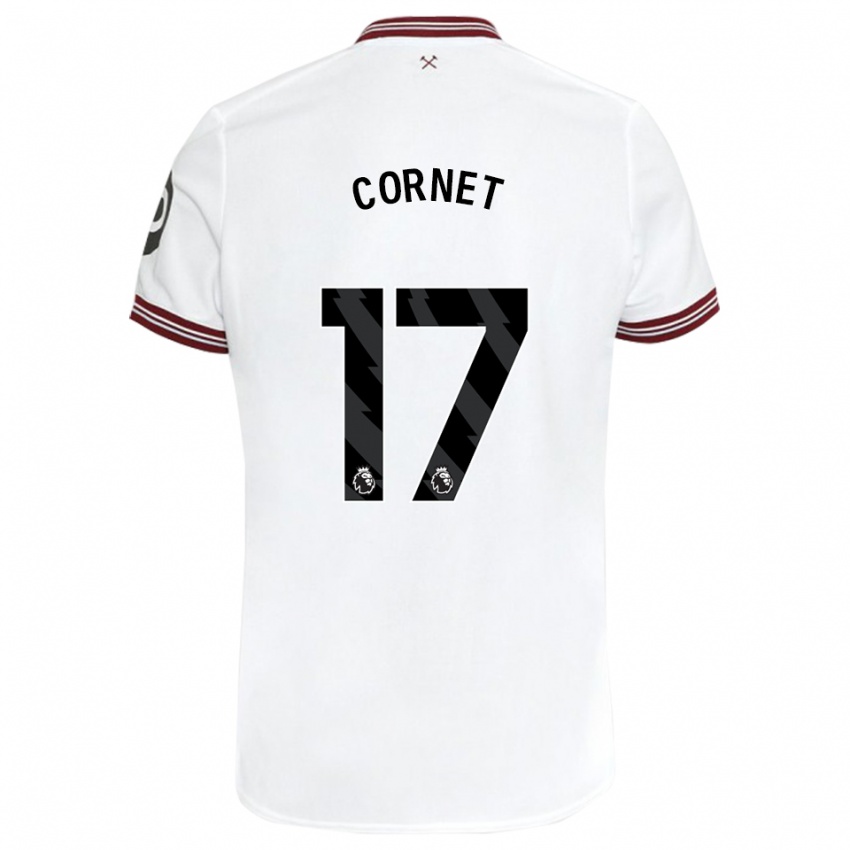 Niño Camiseta Maxwel Cornet #17 Blanco 2ª Equipación 2023/24 La Camisa Chile
