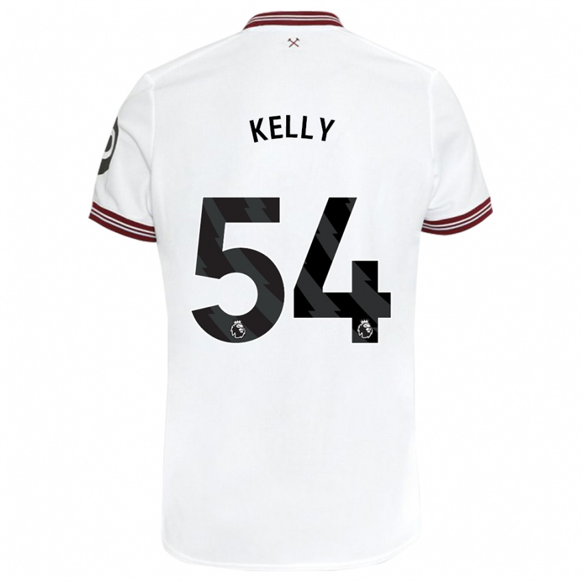 Niño Camiseta Patrick Kelly #54 Blanco 2ª Equipación 2023/24 La Camisa Chile