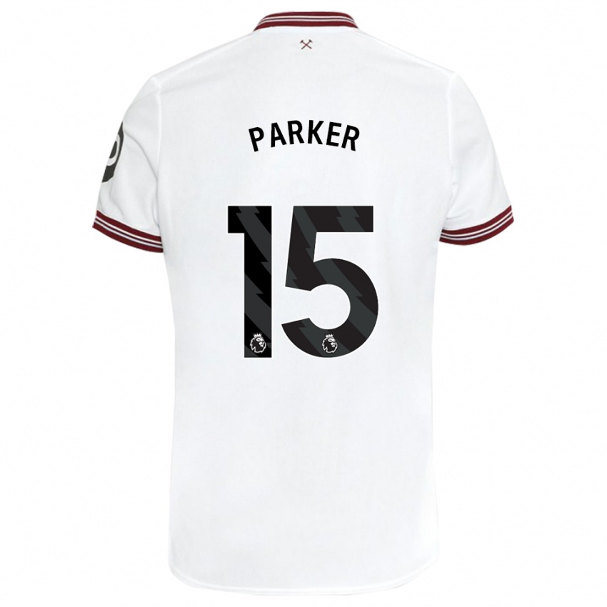 Niño Camiseta Lucy Parker #15 Blanco 2ª Equipación 2023/24 La Camisa Chile