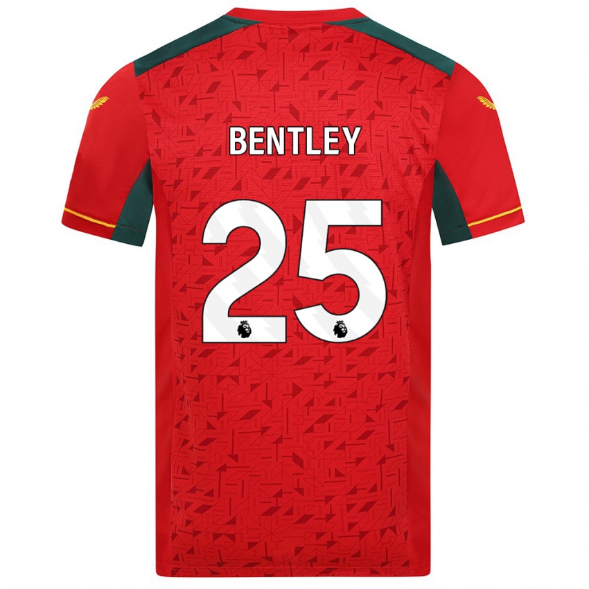 Niño Camiseta Daniel Bentley #25 Rojo 2ª Equipación 2023/24 La Camisa Chile