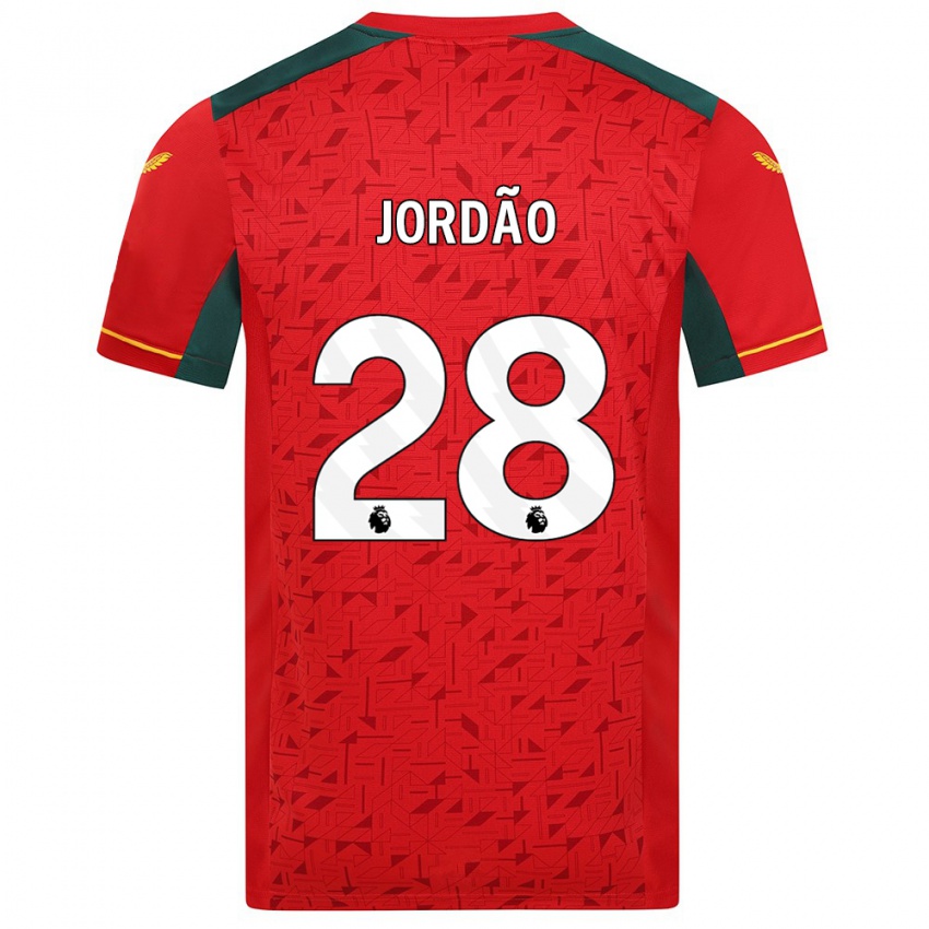 Niño Camiseta Bruno Jordao #28 Rojo 2ª Equipación 2023/24 La Camisa Chile